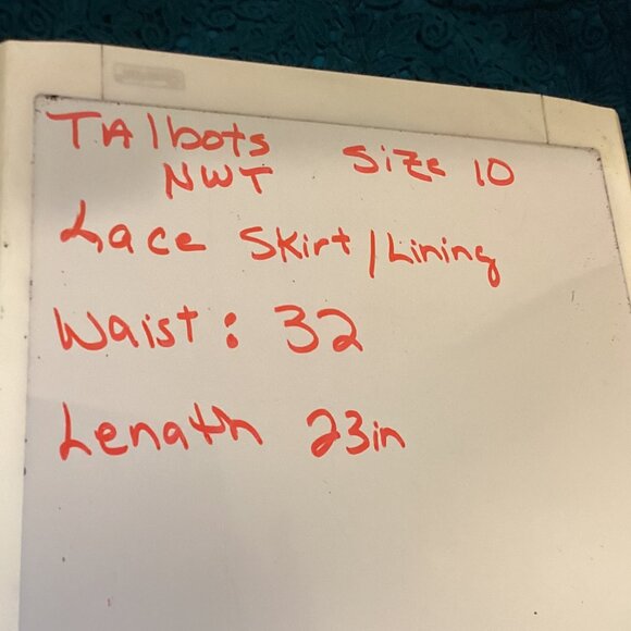 Talbots NWT Teal Lace Skirt – Size 10 Elegant - Picture 2 of 13